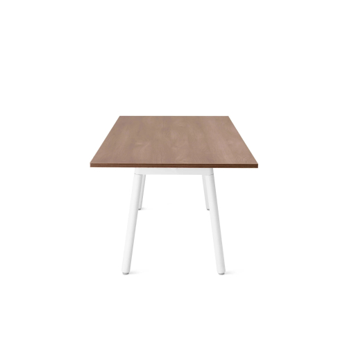 Poppin Series A - Executive Desk, Color Walnut on White Legs | Home Office & Remote Work-2