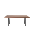 Poppin Series A - Executive Desk, Color Walnut on Charcoal Legs | Functional Work Surface-1