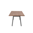 Poppin Series A - Executive Desk, Color Walnut on Charcoal Legs | Functional Work Surface-2