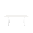 Poppin Series A - Executive Desk, Color White on White Legs | Home & Office Use-1