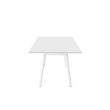 Poppin Series A - Executive Desk, Color White on White Legs | Home & Office Use-2
