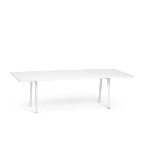 Poppin Series A - Conference Table 96 inch x 42 inch, Color White, White Frameand Legs | Management Offices