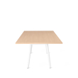 Poppin Series A - Conference Table 96 inch x 42 inch, Color Natural Oak, White Frame and Legs | Corporate Offices-2