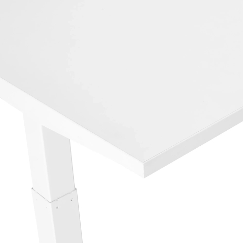 Poppin Series L 3S - Corner Desk, Left Handed, White Oak on White Legs | Ergonomic Workspaces-1