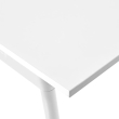 Poppin Series A - Double Desk for 4, 57 inch, Color White on White Legs | Multi-Purpose Workstation-3