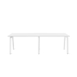 Poppin Series A - Single Desk For 2, 47 inch, Color White on White Legs | Home & Office Use-1