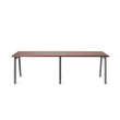 Poppin Series A - Single Desk For 2, 47 inch, Color Walnut on Charcoal Legs | Functional Work Surface-1
