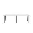 Poppin Series A - Single Desk For 2, 47 inch, Color White on Charcoal Legs | Space-Saving Design-1