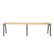 Poppin Series A - Single Desk For 2, 57 inch, Color Natural Oak on Charcoal Legs | Home Office & Small Spaces-1
