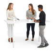 Poppin Series A - Standing Table 72 inch x 36 inch, Color White, White Frameand Legs | Management Offices-2