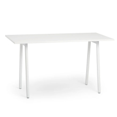 Poppin Series A - Standing Table 72 inch x 36 inch, Color White, White Frameand Legs | Management Offices
