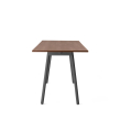 Poppin Series A - Standing Table 72 inch x 36 inch, Color Walnut, Charcoal Frame and Legs | Corporate Offices-2