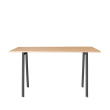 Poppin Series A - Standing Table 72 inch x 36 inch, Color Natural Oak, Charcoal Frame and Legs | Professional Use-1