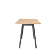 Poppin Series A - Standing Table 72 inch x 36 inch, Color Natural Oak, Charcoal Frame and Legs | Professional Use-2