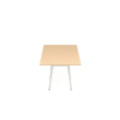 Poppin Series A - Conference Table 124 inch x 42 inch, Color Natural Oak, White Frame and Legs | Corporate Offices-2