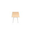 Poppin Series A - Conference Table 144 inch x 36 inch, Color Natural Oak, White Frame and Legs | Corporate Offices-2