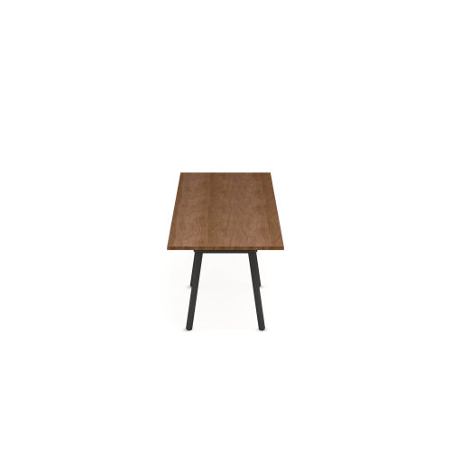 Poppin Series A - Conference Table 144 inch x 36 inch, Color Walnut, Charcoal Frame and Legs | Professional Workspace-2