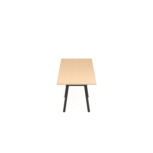 Poppin Series A - Conference Table 144 inch x 36 inch, Color Natural Oak, Charcoal Frame and Legs | Professional Use-2