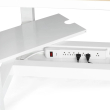 Poppin Series L 3S - Adjustable Height Double Desk for 6, 47 inch, Color White, White Frame and Legs | Home & Office-1