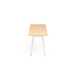 Poppin Series A - Standing Table 144 inch x 36 inch, Color Natural Oak, White Frame and Legs | Corporate Offices-2