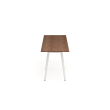 Poppin Series A - Standing Table 144 inch x 36 inch, Color Walnut, White Frame and Legs | Corporate Environments-2