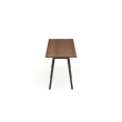 Poppin Series A - Standing Table 144 inch x 36 inch, Color Walnut, Charcoal Frame and Legs | Professional Workspace-2