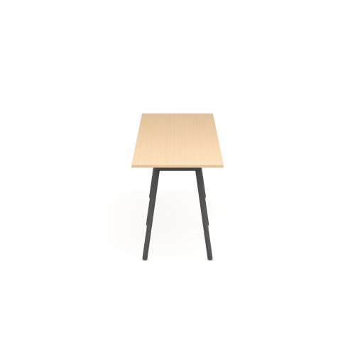 Poppin Series A - Standing Table 144 inch x 36 inch, Color Natural Oak, Charcoal Frame and Legs | Professional Use-2