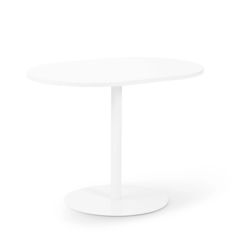 Poppin Tucker Lounge Table, Color White, White Steel Frame | Professional Use