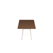 Poppin Series A - Conference Table 124 inch x 42 inch, Color Walnut, White Frame and Legs | Corporate Environments-2