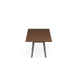 Poppin Series A - Conference Table 124 inch x 42 inch, Color Walnut, Charcoal Frame and Legs | Corporate Offices-2