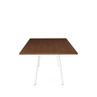 Poppin Series A - Conference Table 96 inch x 42 inch, Color Walnut, White Frame and Legs | Corporate Environments-2