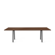 Poppin Series A - Conference Table 96 inch x 42 inch, Color Walnut, Charcoal Frame and Legs | Corporate Offices-1