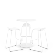 Poppin Tucker Standing Table, Color White, White Steel Frame | Corporate Workspaces-2