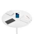 Poppin Tucker Standing Table, Color White, White Steel Frame | Corporate Workspaces-3