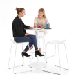 Poppin Tucker Standing Table, Color White, White Steel Frame | Corporate Workspaces-4