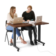 Poppin Irons Flip Top Training Table, 57 inch x 27 inch, Color Walnut, Charcoal Frame and Legs, On Castors | Professional Workspace-6