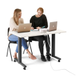 Poppin Irons Flip Top Training Table, 57 inch x 27 inch, Color White, Charcoal Frame and Legs, On Castors | Corporate Offices-6