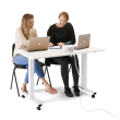 Poppin Irons Flip Top Training Table, 57 inch x 27 inch, Color White, White Frameand Legs, On Castors | Management Offices-6