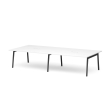 Poppin Series A - Scale Rectangular Conference Table 132 inch x 60 inch, Color White, Charcoal Frame and Legs | Corporate Workspaces-1