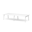 Poppin Series A - Scale Rectangular Conference Table 132 inch x 60 inch, Color White, White Frameand Legs | Management Offices-1