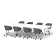 Poppin Series A - Scale Rectangular Conference Table 132 inch x 60 inch, Color White, White Frameand Legs | Management Offices-2