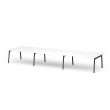 Poppin Series A - Scale Rectangular Conference Table 198 inch x 60 inch, Color White, Charcoal Frame and Legs | Corporate Workspaces-1