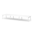 Poppin Series A - Scale Rectangular Conference Table 198 inch x 60 inch, Color White, White Frameand Legs | Management Offices-1