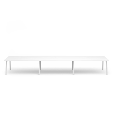 Poppin Series A - Scale Rectangular Conference Table 198 inch x 60 inch, Color White, White Frameand Legs | Management Offices