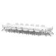 Poppin Series A - Scale Racetrack Conference Table 246 inch x 60 inch, Color White, White Frameand Legs | Management Offices-2
