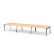 Poppin Series A - Scale Rectangular Conference Table 198 inch x 60 inch, Color Natural Oak, Charcoal Frame and Legs | Professional Use-1