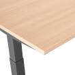 Poppin Series L 3S - Corner Desk, Right Handed, Color Natural Oak on Charcoal Legs | Corporate Use-1