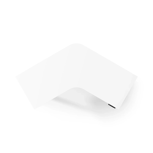 Poppin Series L 3S - Height Adjustable 120 Degree Desk, Color White on White Legs | Home Office & Corporate Use-2