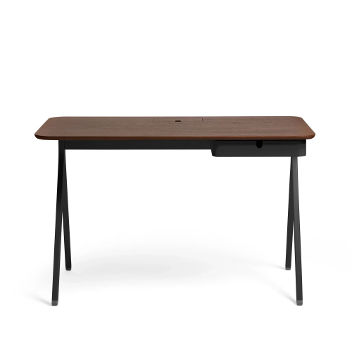 Poppin Key Desk, 48 inch, Color Light Gray, Powder-coated metal drawer, frame, and Legs | Home Office & Small Spaces-1
