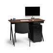Poppin Key Desk, 48 inch, Color Light Gray, Powder-coated metal drawer, frame, and Legs | Home Office & Small Spaces-2